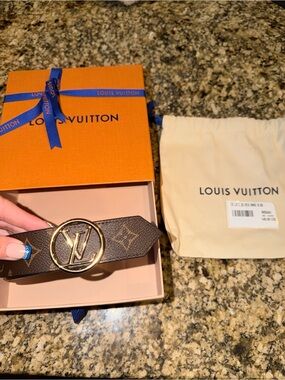 Louis Vuitton 35mm Monogram LV Circle Buckle